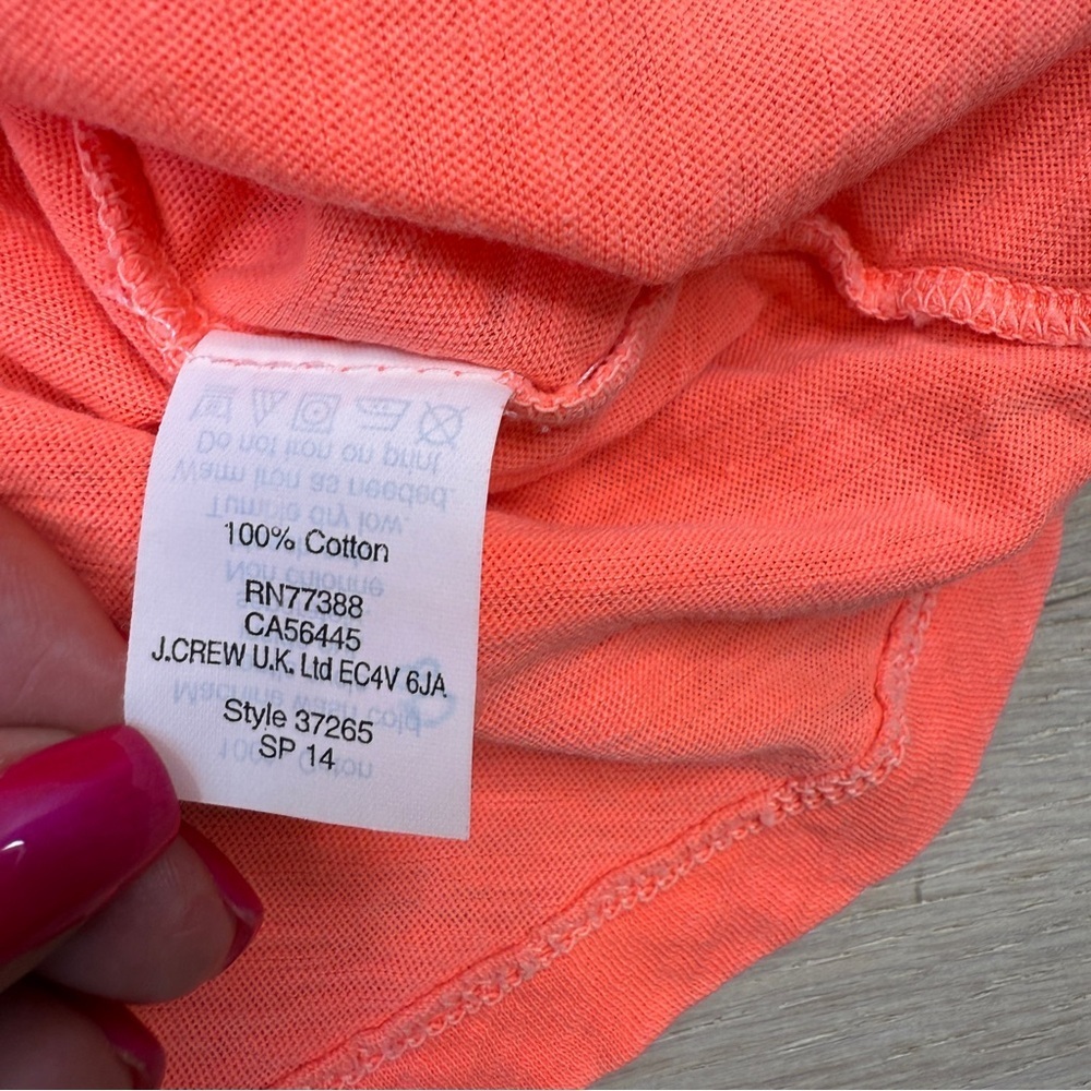 J. Crew Bright Coral Cotton Top - Picture 4 of 6